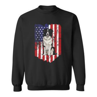 American Flag Border Collie 4Th Of July Usa Sweatshirt | Mazezy