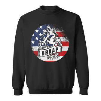 American Flag Braap Motorbike Patriotism Gift Sweatshirt - Seseable