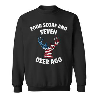 American Flag Deer 4Th Of July - Seven Deer Ago Sweatshirt - Seseable