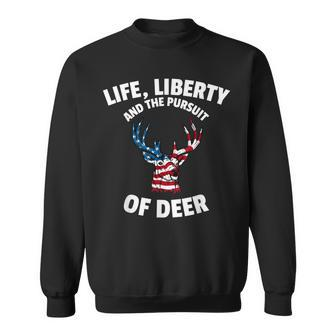 American Flag Deer 4Th Of July - The Pursuit Of Deer Sweatshirt - Seseable