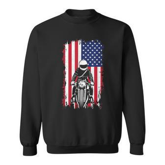 American Flag Motorcycle Apparel - Biker Motorcycle Sweatshirt - Seseable