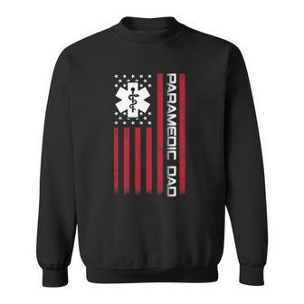 American Flag Paramedic Dad Gift For Fathers Day Sweatshirt | Mazezy