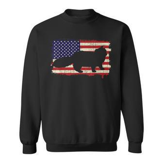 American Flag Paw Print Persian Cat Gift Pet Owner Patriotic Sweatshirt - Thegiftio UK