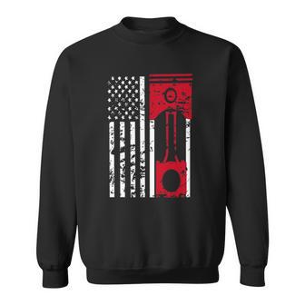 American Flag Piston Muscle Car Gears Mechanic V2 Sweatshirt - Thegiftio UK