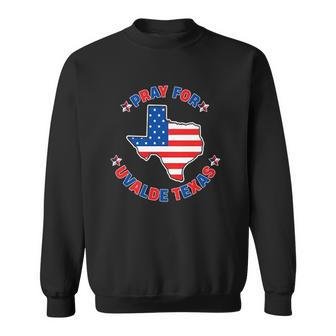 American Flag Pray For Uvalde Texas Sweatshirt | Mazezy