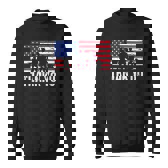 American Flag Soldiers Usa Thank You Veterans Proud Veteran Sweatshirt | Mazezy