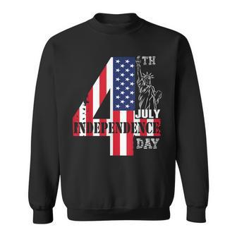 American Flag Usa United States Of America Us 4Th Of July V2 Sweatshirt - Seseable