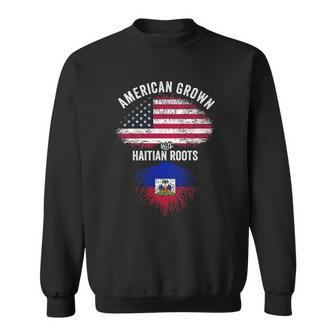 American Grown With Haitian Roots Usa Haiti Flag Sweatshirt | Mazezy
