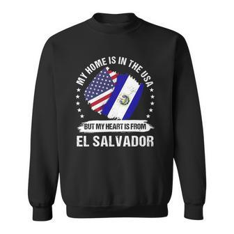 American Patriot El Salvador Flag American Salvadoran Roots Sweatshirt | Mazezy