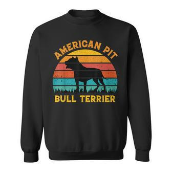 American Pit Bull Terrier Dog Lovers Sunset For Dad Mom Dad Sweatshirt - Thegiftio UK