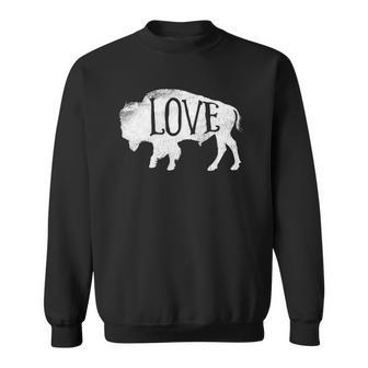 American Vintage Buffalo Silhouette Love Bison Tee Sweatshirt | Mazezy