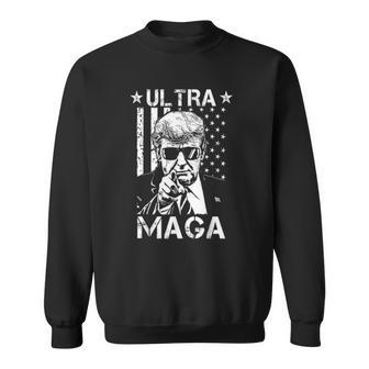 Anti Joe Biden Ultra Maga Funny Great Maga King Pro Trump Sweatshirt | Mazezy