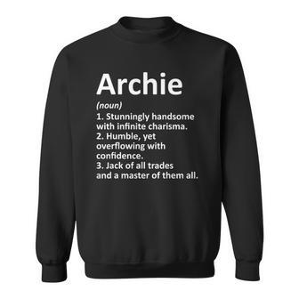 Archie Definition Personalized Name Funny Birthday Gift Idea Sweatshirt | Mazezy