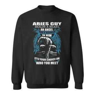 Aries Guy Birthday Aries Guy Madman Sweatshirt - Seseable