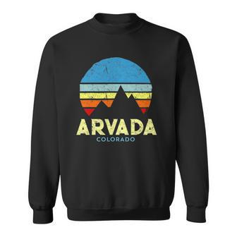 Arvada Colorado Mountains Vintage Retro Sweatshirt | Mazezy