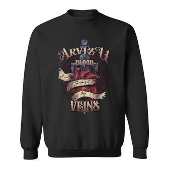Arvizu Blood Runs Through My Veins Name Sweatshirt - Monsterry UK