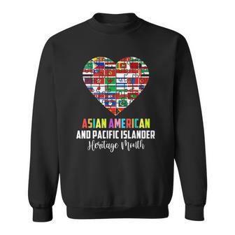 Asian American And Pacific Islander Heritage Month Heart Sweatshirt | Mazezy