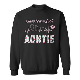 Auntie Gift Auntie Live Love Spoil Sweatshirt - Seseable