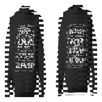 Awesome Dads Have Tattoos And Beards Mom Wife Tattoos Sweatshirt - Thegiftio