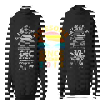 Awesome Since December 2014 Vintage 7Th Birthday Dinosaur Sweatshirt | Mazezy