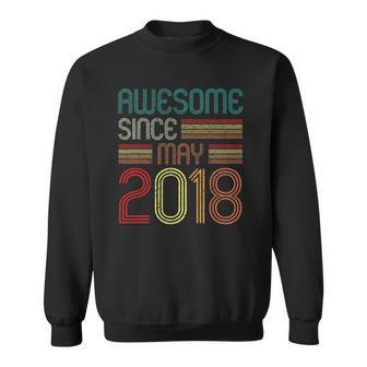 Awesome Since May 2018 4Th Birthday 4 Years Old Vintage Sweatshirt | Mazezy