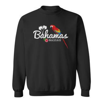 Bahamas Nassau Parrot Tropical Plants Vintage Bahamas Sweatshirt - Thegiftio UK