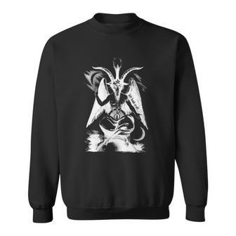 Baphomet Left Hand Craft Satanic Clothing Sweatshirt | Mazezy DE