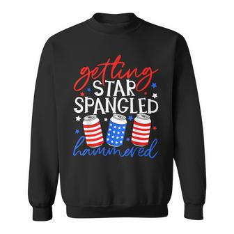 Beer Can 4Th Of July Time To Get Star Spangled Hammered Sweatshirt - Seseable
