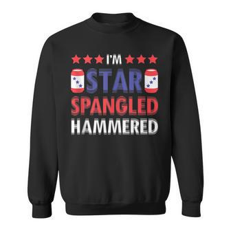 Beer Drinking Drinker Alcohol Funny 4Th Of July Hammered Sweatshirt - Seseable