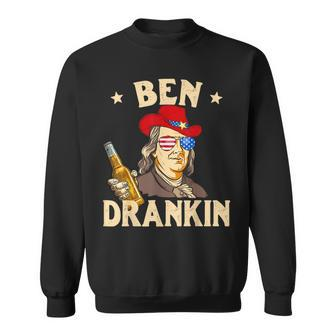 Ben Drankin 4Th Of July Patriotic Funny Drinking Sweatshirt - Seseable