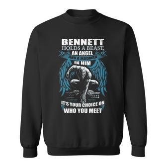 Bennett Name Gift Bennett And A Mad Man In Him Sweatshirt - Seseable