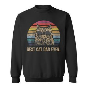 Best Cat Dad Ever Papa Birthday Fathers Day Sweatshirt - Monsterry