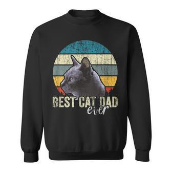 Best Cat Dad Ever Vintage Cat Daddy Father Sweatshirt - Monsterry CA