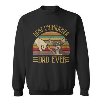 Best Chihuahua Dad Ever Retro Vintage Sunset Sweatshirt - Monsterry UK