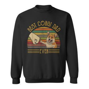 Best Corgi Dad Ever Retro Vintage Sunset Sweatshirt - Monsterry DE