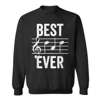 Best Dad Ever Music Note Bold Condensed Dark Sweatshirt - Monsterry CA