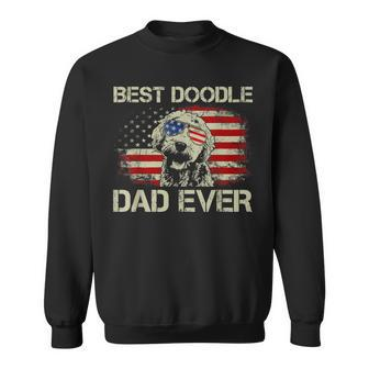 Best Doodle Dad Ever Goldendoodle 4Th Of July Gift Sweatshirt - Seseable