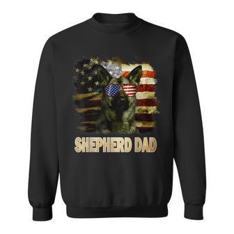 Best German Shepherd Dad Ever American Flag 4Th Of July Love Sweatshirt - Seseable