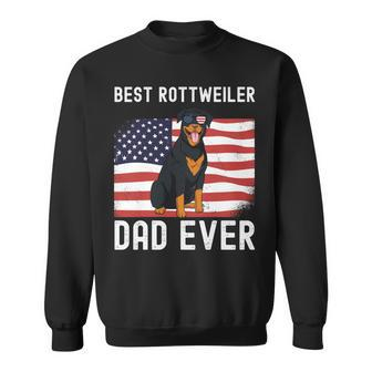 Best Rottweiler Dad Ever American Flag 4Th Of July Rottie Sweatshirt - Seseable