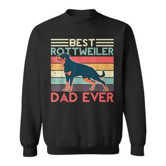 Best Rottweiler Dad Ever Dog Lover Rottie Retro Rottweiler Sweatshirt - Thegiftio UK