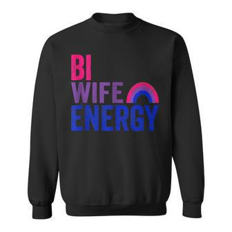 Bi Wife Energy Bisexual Pride Bisexual Rainbow Flag Bi Pride V2 Sweatshirt - Seseable