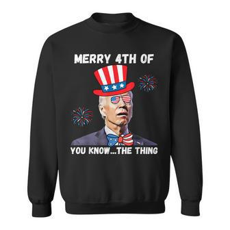 Biden Dazed Merry 4Th Of You Know The Thing 4Th Of July Sweatshirt | Mazezy
