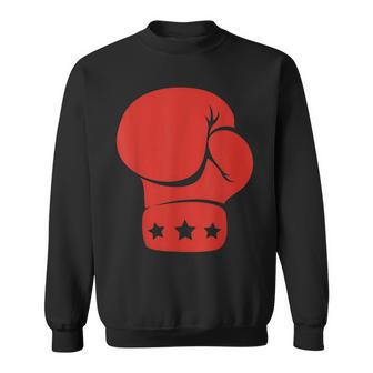 Big Red Boxing Glove Boxing Sweatshirt - Seseable
