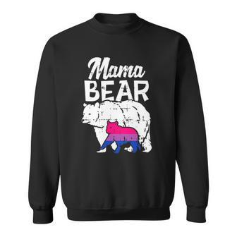 Bisexual Pride Mama Bear Bi Flag Lgbtq Mom Ally Women Gifts Sweatshirt - Thegiftio UK