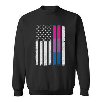 Bisexual Pride Us American Flag Love Wins Lgbt Bi Pride Sweatshirt - Thegiftio UK