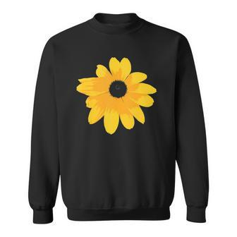 Black Eyed Susan Large Yellow Daisy Flower Print Sweatshirt | Mazezy
