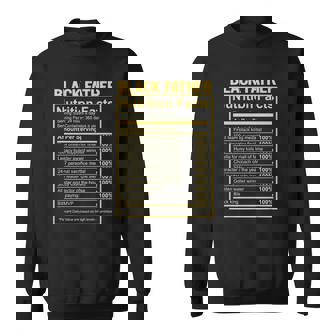 Black Father Fathers Day King Nutrition Facts Dad Sweatshirt | Mazezy
