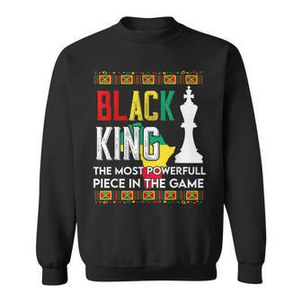 Black King The Most Powerful Piece In The Game Men Boy V4 Sweatshirt - Thegiftio UK