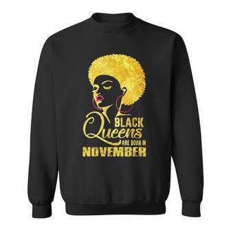 Black Queens Are Born In November V2 Sweatshirt - Seseable