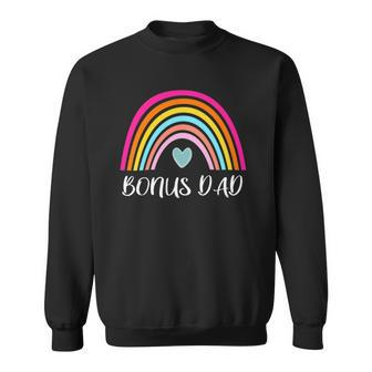 Bonus Dad Gifts From Daughter For Fathers Day Rainbow Sweatshirt | Mazezy